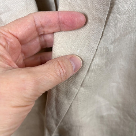 NWT Quince European Linen Blazer Men's XL Driftwood Beige Tan Summer Lightweight - Picture 6 of 10